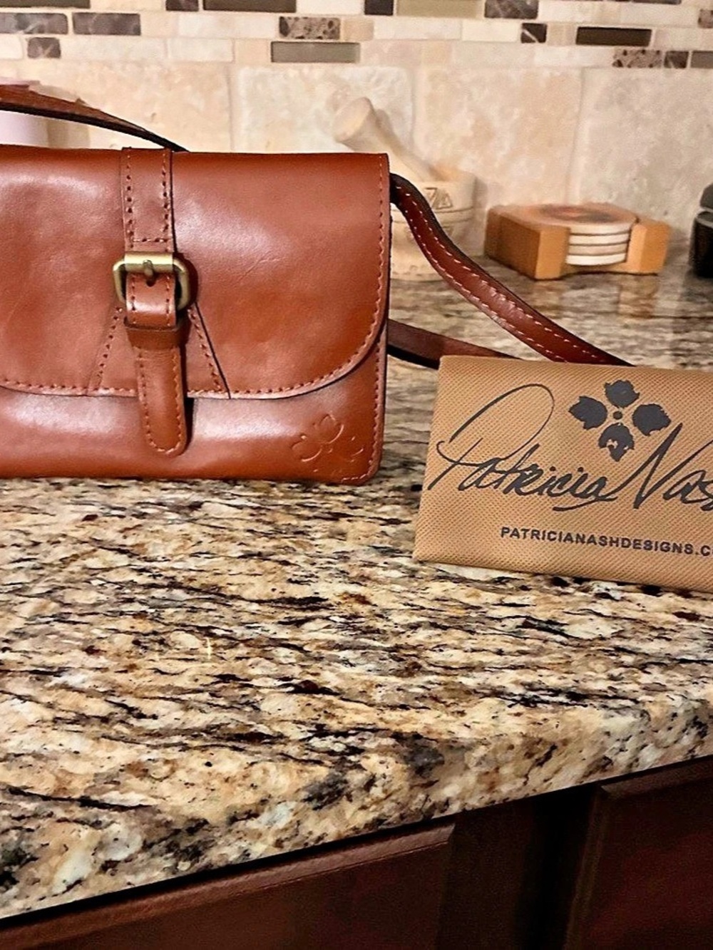 Patricia Nash Kirby Crossbody Bag in Brown